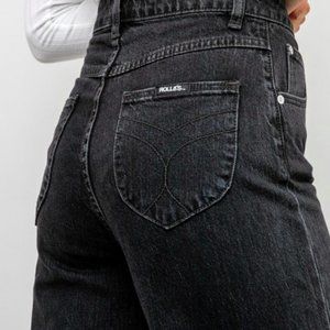 Cropped, Black High-Waisted Jeans by Rolla (26)